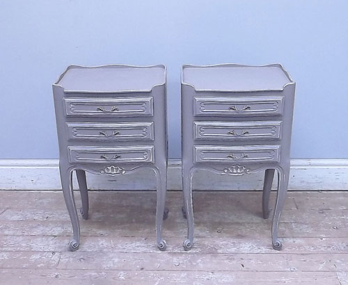 pair of vintage bedside tables